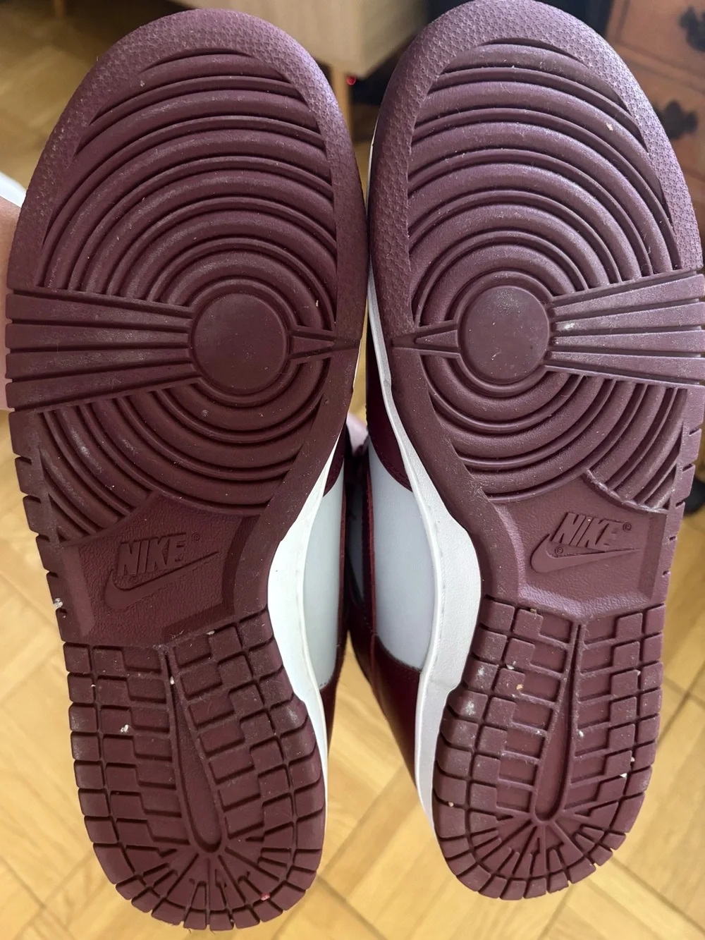 Nike 2022 Dunk High Dark Beetroot Burgundy Grey Sneakers Size 10 - Pristine